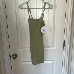 NWT green mini bodycon Princess Polly knit dress